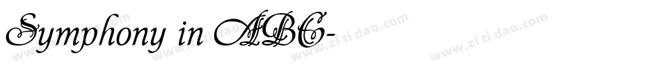 Symphony in ABC字体转换